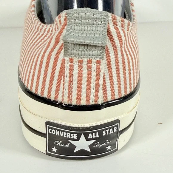 Converse Chuck Taylor All Star 70 Low Pinstripe Terracotta White Sneakers 8 10 - Picture 7 of 13